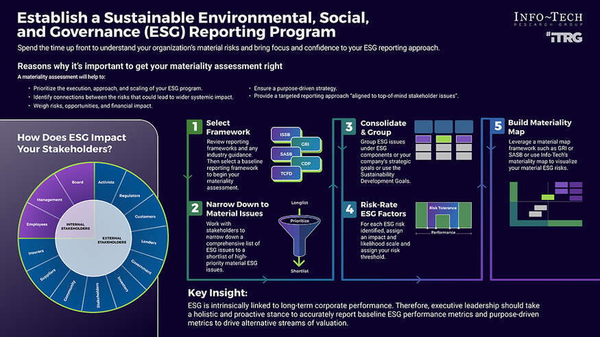 Establish a Sustainable ESG Reporting Program visualization