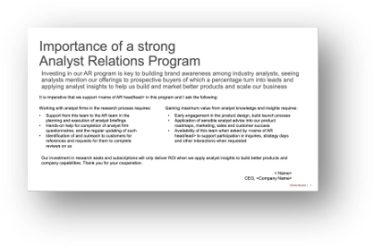 A screenshot of AR Program Goals and KPIs Presentation Template